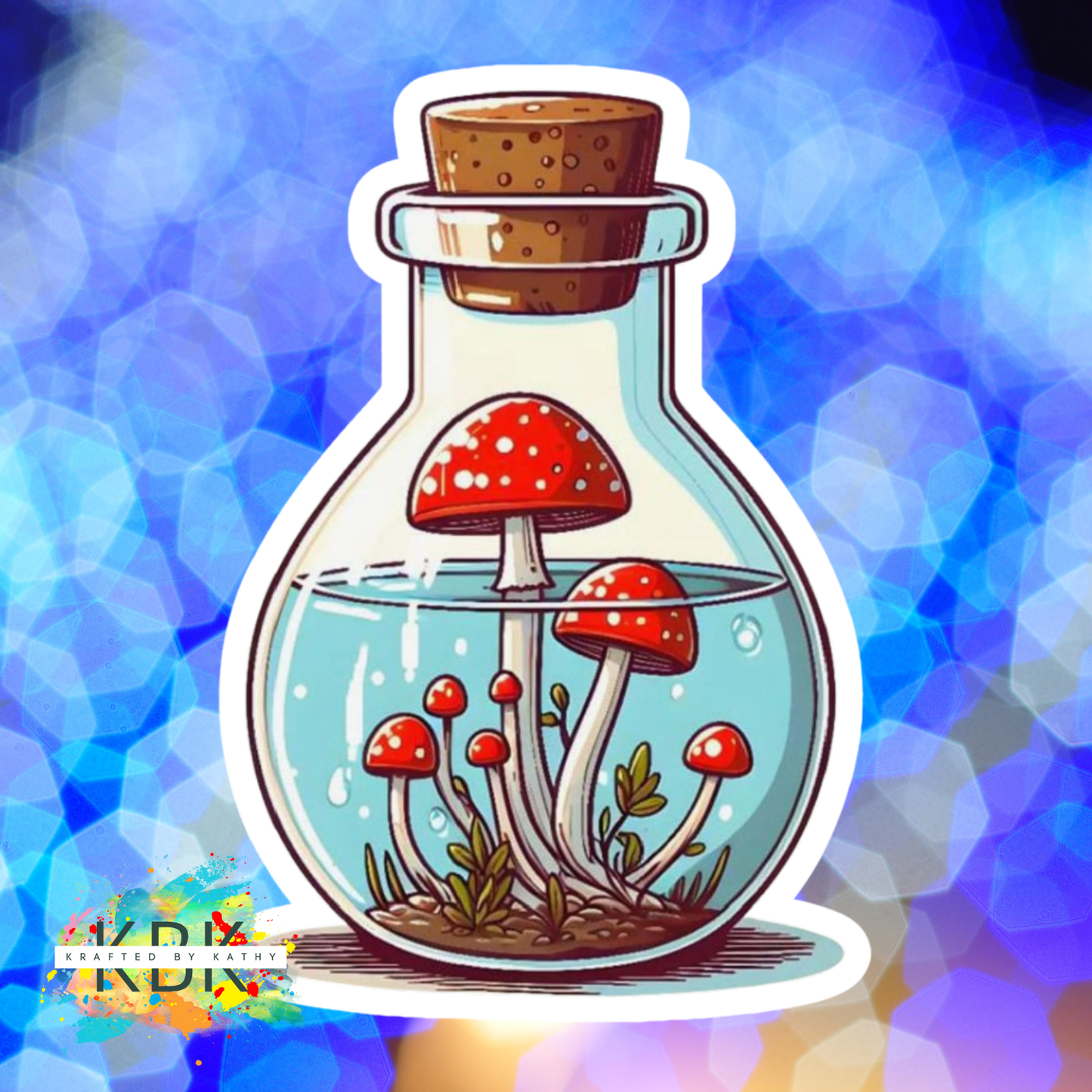 Mystic Mushroom Terrarium Sticker